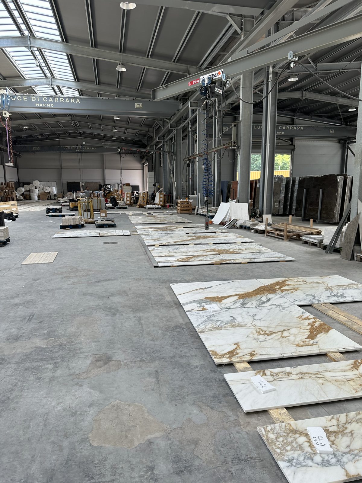 Cut marble slab — dramatic veining