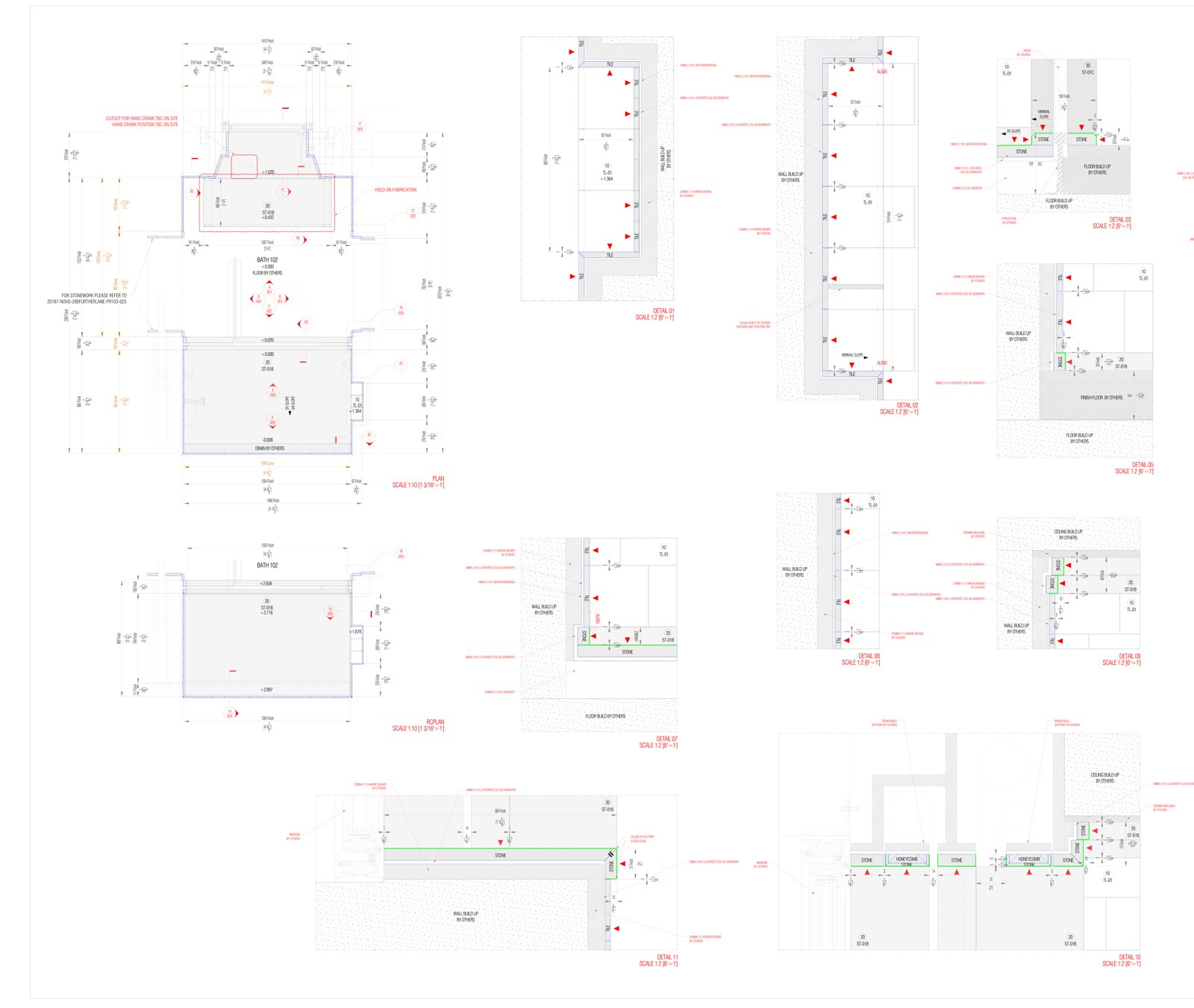 Shop drawing — stonework elevation